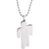 crazy bean Pendant Necklace Women Men Stainless Steel Pendant Necklace