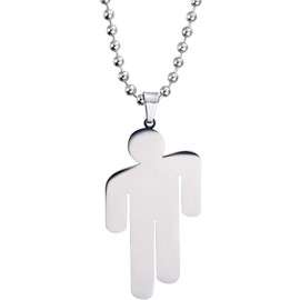 crazy bean Pendant Necklace Women Men Stainless Steel Pendant Necklace Hip Hop Pendant Gift Souvenir Accessories Pendant Necklace Singer Humanity Unisex, Stainless Steel