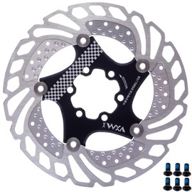 YBEKI 140 mm 160 mm 180 mm 203 mm Bicycle Brake Disc with 6 Screws Bicycle Cooling Brake Disc Swimming Brake for Road Bike, Mountain Bike, MTB, BMX