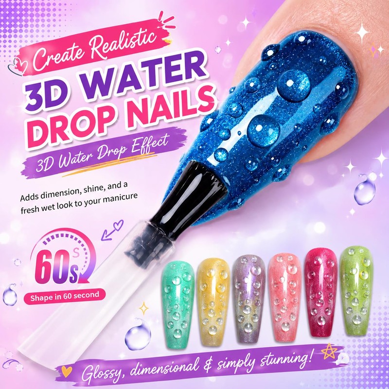 Water Drop Gel Top Coat, Waterdrop Gel Nail Polish for