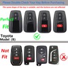 SLAKNOK for Toyota Key Fob Cover with,Real Carbon Fiber Zinc