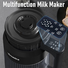 6-in-1 Nut Milk Maker, 8 Blade 27oz Homemade Almond, Soy, Coconut, Oat, Plant Based Milks and Non Dairy Beverages, Soy Milk Maker Machine with Delay Start/Keep Warm/Self-Cleaning/Boil Water