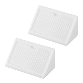 TA-VIGOR 100Pcs Plastic Corner Braces, Shelf Cabinet Door 90 Degree 4 Holes Angle Brackets 42 x 20 x 20 mm with Cover Cap for Reinforce Right Angle Corner Joints of Drawers Furniture