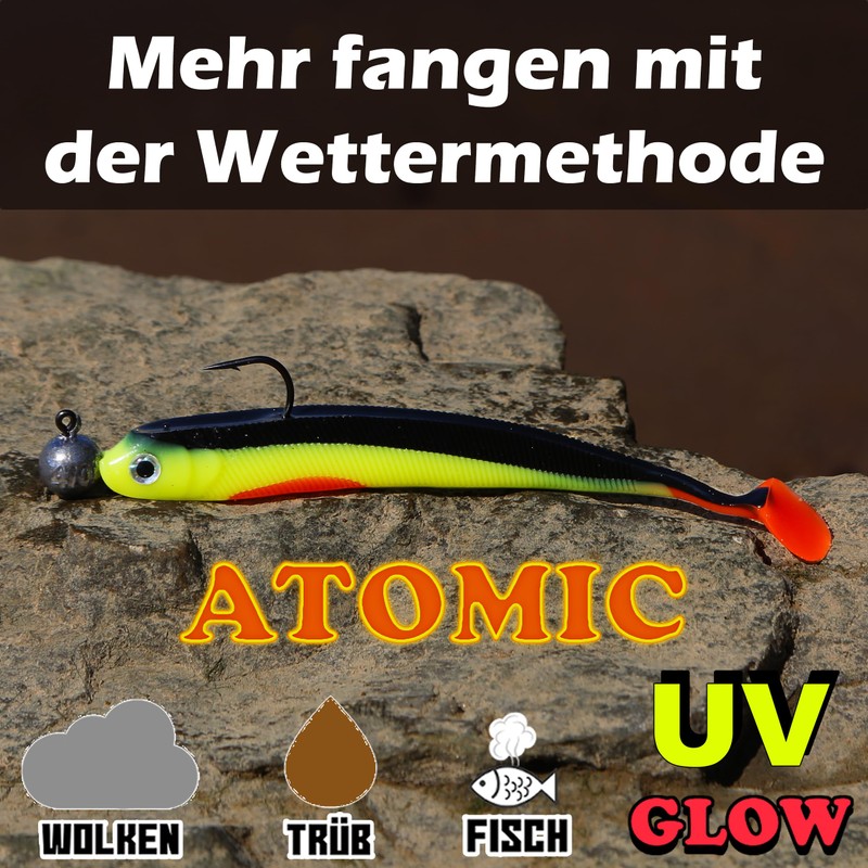 Paradox Fishing Atomic Zander Rubber Fish 13 cm Set of
