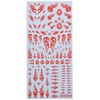Haikyu Parts TTD-03-RED Tattoo Decal, 03, Fire Red, 1 Piece,