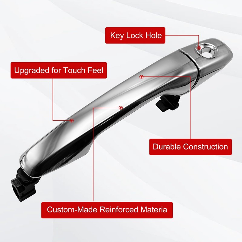 Hsbhlsnx Front Driver Side Exterior Door Handle with Keyhole for