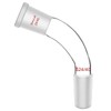 stonylab 105 Degree Curved Adapter, Borosilicate Glass Distillation Adapter 105