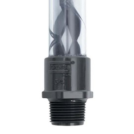 Koflo 466993 3/4-40C-4-12-2 Clear PVC Schedule 40 Pipe Mixer; 3/4" NPT(M), 12 Elements