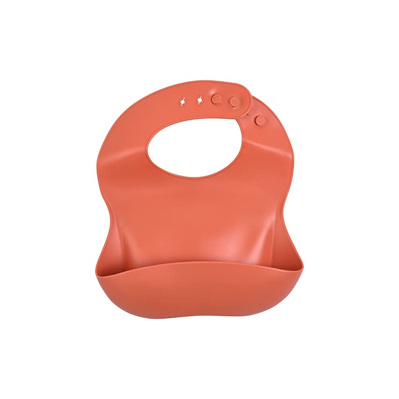 Three Little Tots Modern Silicone Baby Bib – Adjustable Fit