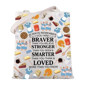 WSNANG Waitress Inspired Tote Bag Sugar Butter Flour Waitress Reusable Shoulder Bag Waitress Musical Fans Gift (AlwayWaitress TB)