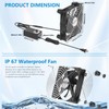 IP67 Waterproof Small 12V Variable Speed Computer Fan with AC