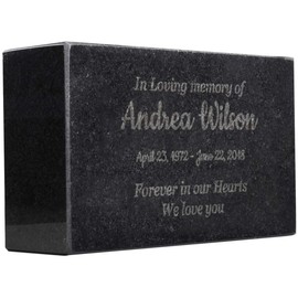 Customized In Loving Memory Black Granite Memorial or Sympathy Gift. Offered in a Variety of Sizes to Meet your Needs and Budget (7 x 4 x 2")