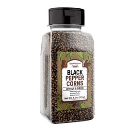 Unpretentious Whole Black Peppercorns, Pepper Mill & Grinder Refill (9.6 Ounce)