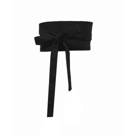 ZEALMAX Japanese Style Kimono Waist Belt Unisex Vintage Decorative Wide Girdle, Black 10 cm (4 inches)