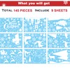 MIUTME 145 Christmas Window Stickers, 9 Sheets Christmas Window Stickers,