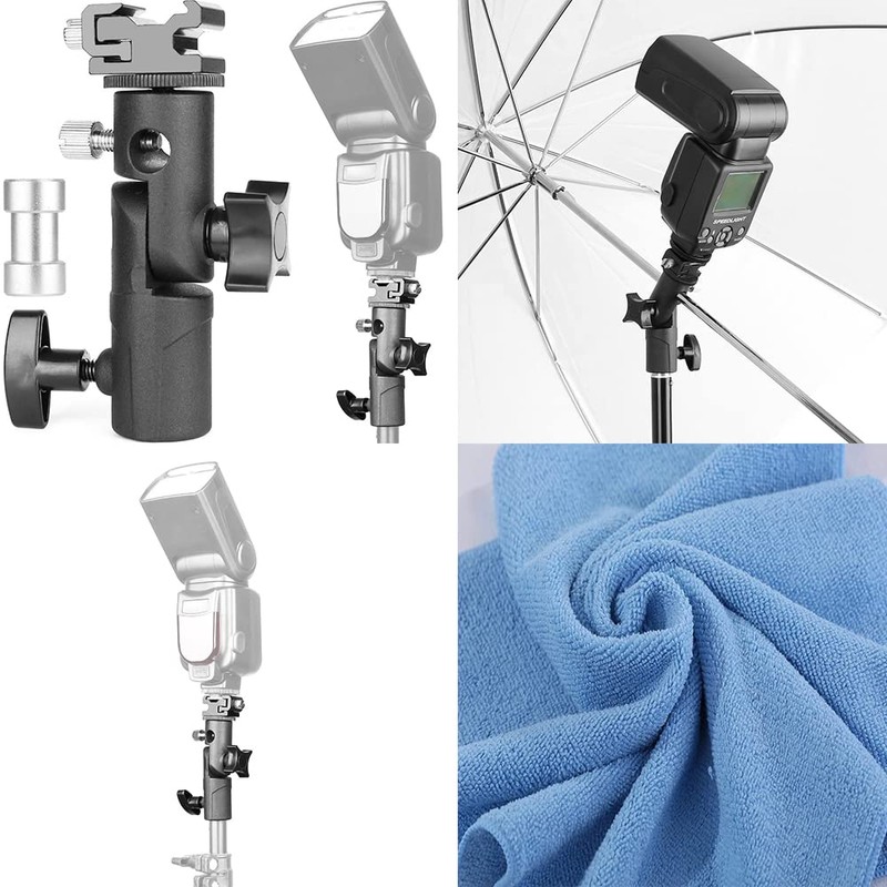 TuxFezug Umbrella Holder Camera Flash Bracket Umbrella Bracket Clip On