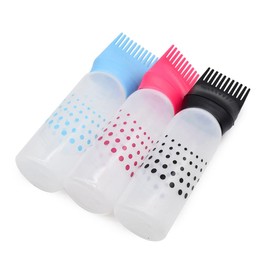 TOVINANNA 3pcs Hair Dye Bottle Green Fascinator Hair Perm Tool Root Comb Styling Comb Tropical Headdress Oil Dispenser for Hair Oil Bottle for Hair Color Bottle Scalp Hair Color Brush