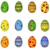 KSVFTB Plastic Eggs 12 Pcs Pattern Printed Easter Eggs, Empty