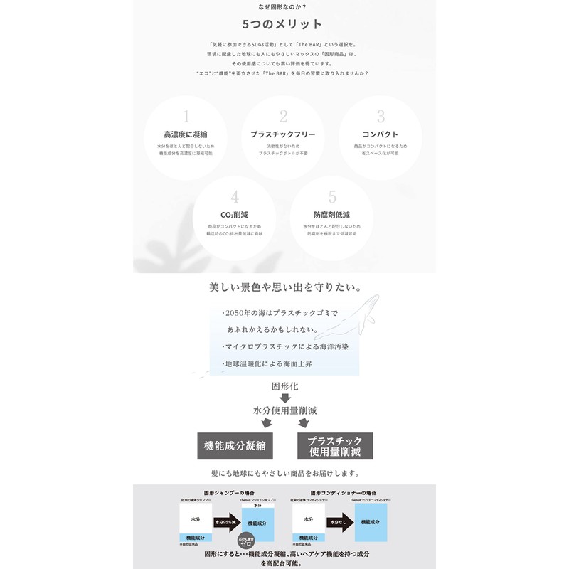 TheBAR Solid Conditioner, Hypoallergenic, Glossy, Moisturizing, Functional Ingredients, High Concentration,
