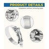Flaconi Motorcycle Exhaust Clamps, Joint Bolt Clamp, Stainless Steel, Joint