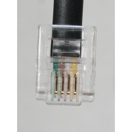 World of Data - 10m ADSL Cable - Gold Plated Contact Pins | High Data Speed | Internet Broadband | Router or Modem to RJ11 Phone Socket or Microfilter | Black