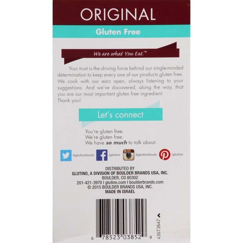 Glutino Crackers, Table, 7 Ounce (Pack of 6)