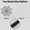 150/250cm Giant Stretchy Spider Web Halloween Cobweb, Black White Spider