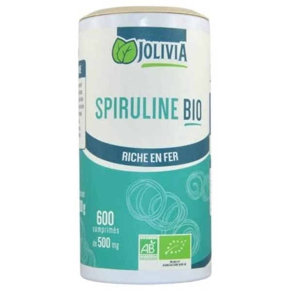 Spirulina Bio - 600 tablets of 500 mg | Tablet Size | Vegan