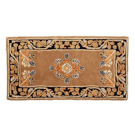 Minuteman International Cocoa Jardin Wool Hearth Rug, Rectangular