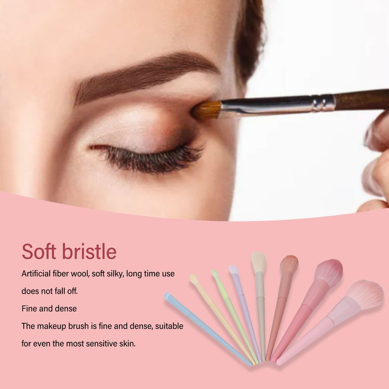 8pcs Makeup Brush Set Ergonomic Powder Eyeliner Eyeshadow Concealers Brushes