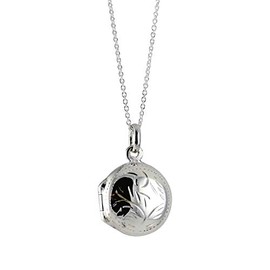 apop nyc 925 Sterling Silver Round Mini Locket Pendant Necklace 16" [Jewelry]