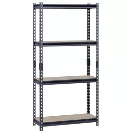 Muscle Rack 30" x 60" x 12" 4 Tier Rack Metal Shelving Unit Heavy Duty Storage Organizer
