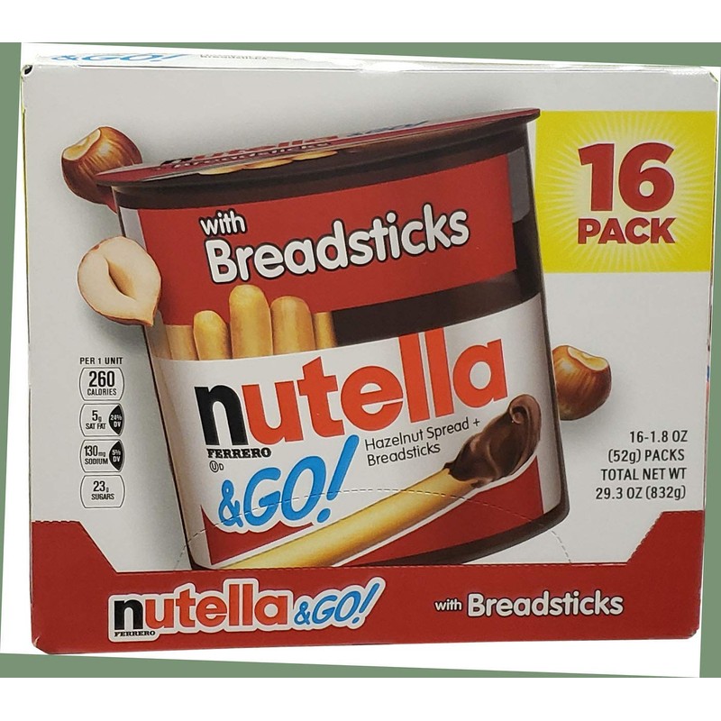 Nutella and Go Spread With Breadsticks, 1.8 Ounce (Pack of