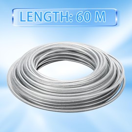 FIFIBANG Metal Trimmer Thread Cutter, 2.4 mm x 60 m Steel Brush Cutter Thread Threads, Grass Trimmer Line for Brush Cutter Grass Trimmer (2.4 mm x 60 m)