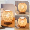Bedside Lamp Bedroom Cosy Bamboo Woven Lamp Warm Light Night
