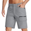 KEFITEVD Mens Shorts Summer Breathable Cargo Short Lightweight Golf Quick Dry Outdoor Walking Pocket Shorts,Light Grey,38