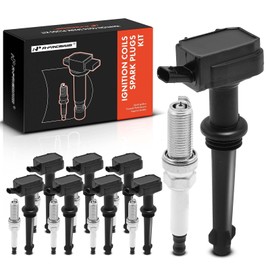 A-Premium Set of 8 Ignition Coil Pack and Iridium Spark Plugs Compatible with Land Rover Range Rover 2010-2012, LR4 2010-2013, Range Rover Sport 2010-2013 & Jaguar XF, XJ, XK, XFR, XKR, XKR-S