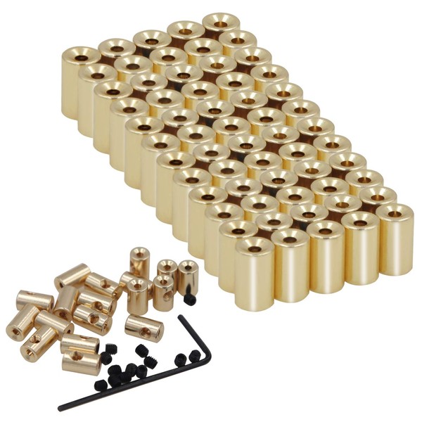 EuTengHao Pack of 60 Pin Locks Pin Backs Locking Pin Backs Pin Keepers Locking Claps, Locking Pin Backs Keepers (9 mm x 5.5 mm, Gold)