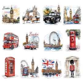 HAFRILY 12 Pcs London Fridge Magnets London Souvenirs Gifts london bridge Metal Fridge Magnets British Travel Tourist Gift for Holiday Home Office Kitchen