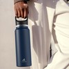 40 oz Insulated Water Bottle for Camping: 3 Lids, Leakproof,