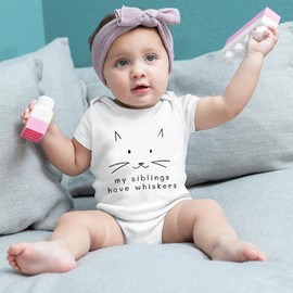 My Siblings Have Whiskers Onesie Cat Whiskers Baby Gift My Siblings Have Paws Onesie Whiskers Cat Baby One-pieces