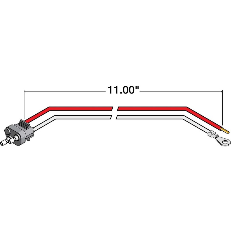 Truck-Lite 94925 Stop/Turn Plug (, 16 Gauge Gpt Wire, Straight
