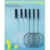 AboveGenius Badminton Rackets Set with 6 Shuttlecocks, Lightweight Badminton Set