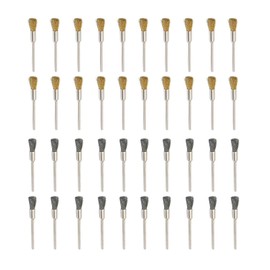 YFFSFDC Router Brushes 40pcs Brush Brush Brush Brass Wire Brush Steel Brush 2.35mm Axis Polishing Brush Dremel Rotating Tool Accessories
