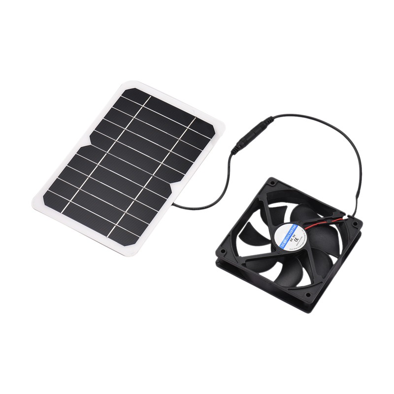 6W 5V Solar Panel with Fan Ventilator Chicken Coops Solar