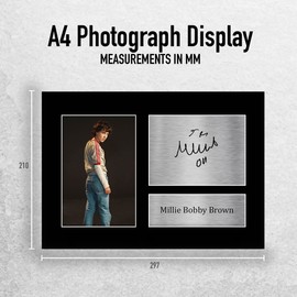 HWC Trading Millie Bobby Brown Stranger things Eleven Gifts Printed Signed Autograph Picture for TV Memorabilia Fans - A4