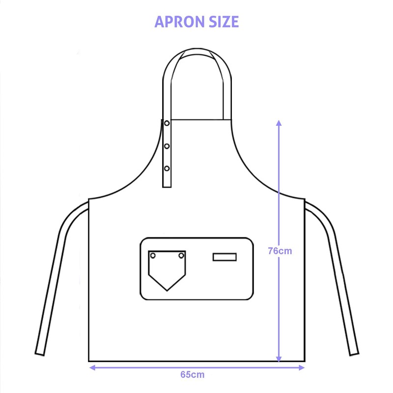 Yotsuba Apron, Unisex Bib Apron, Upgraded Waterproof Canvas, Adjustable, Multiple