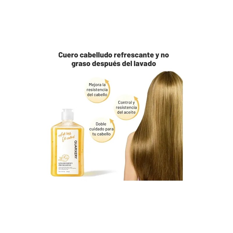 Champú Anticaída Quarxery Shampoo De Jengibre 240 Ml