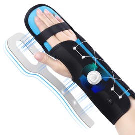 KTQUICK Stroke Rest Hand Splint, Wrist Support with Adjustable Button and Removable Wrist Splint, Hand & Wrist Support for Carpal Tunnel, Stroke Recovery, Right Hand L