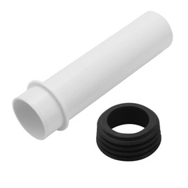 Empyreal Toilet Flush Pipe Connector with Sealing Sleeve for Wall-Hung Toilets, 1.77 Inch (45mm) Diameter, 7.24 Inch Length, Compatible with Geberit 152.434.06.1 – WC Replacement and Repair Part